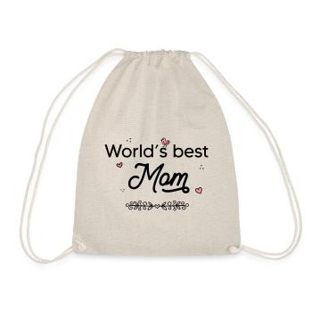 World best mom - Beste Mutter der Welt - Turnbeutel - Natur - Vorne