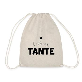 Lieblingstante Geschenk für Tante - Turnbeutel - Natur - Vorne