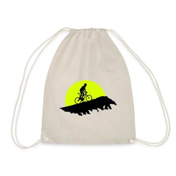 Mountain biking, cycling - Drawstring Bag - nature - Front