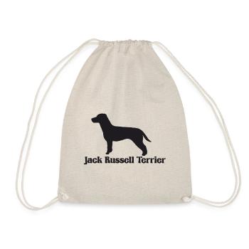 Jack Russell Terrier Silhouette - Turnbeutel - Natur - Vorne
