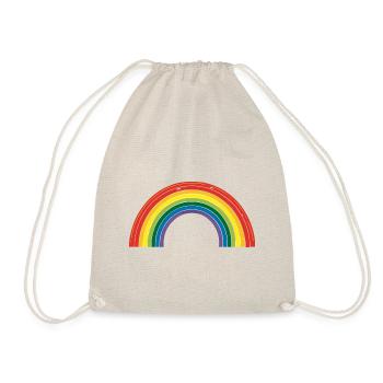 Rainbow Straight Lines - Drawstring Bag - nature - Front