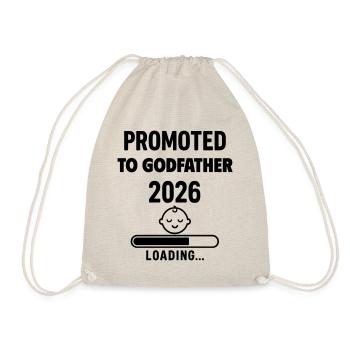 Pregnancy announcement Soon godfather - Drawstring Bag - nature - Front