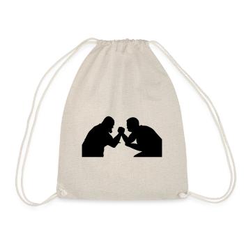 silhouette de lutte bras de fer pauvres - Sac de sport léger - nature - Devant