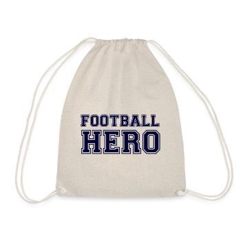 Football Hero - Blue Text. - Drawstring Bag - nature - Front