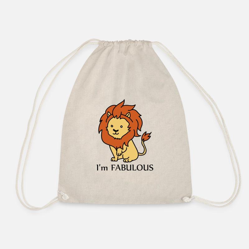 Stolzer Löwe | i´m FABULOUS - Turnbeutel - Natur