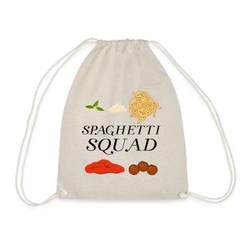Spaghetti Squad Noodles Pasta Fan Funny Quote - Drawstring Bag - nature - Front