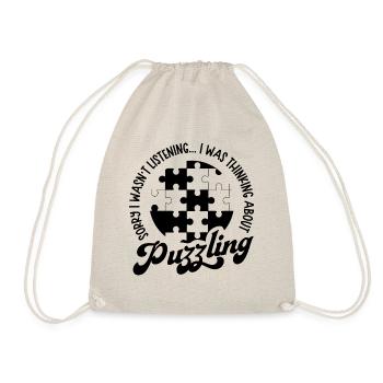 Puzzle Master Funny Hobby Jigsaw Puzzling - Drawstring Bag - nature - Front