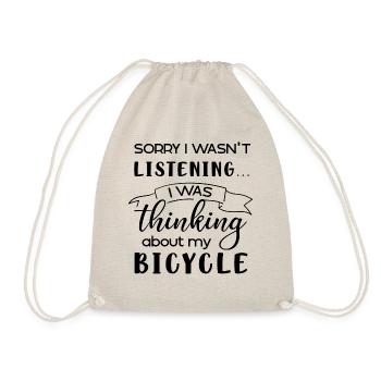 Penser au vélo Funny Saying Cycling Hobby - Sac de sport léger - nature - Devant