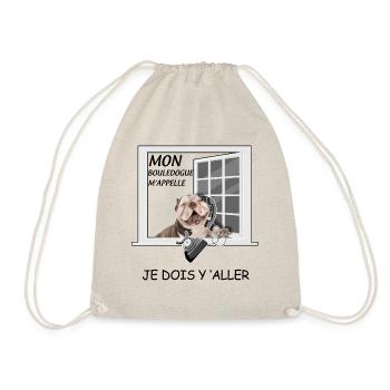 Mon bouledogue m'appelle Humour Chien - Sac de sport léger - nature - Devant