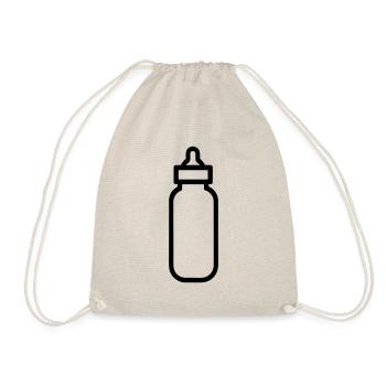 Flasche - Turnbeutel - Natur - Vorne