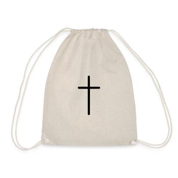 Cross Emoji Sketch Dessin Noir - Sac de sport léger - nature - Devant
