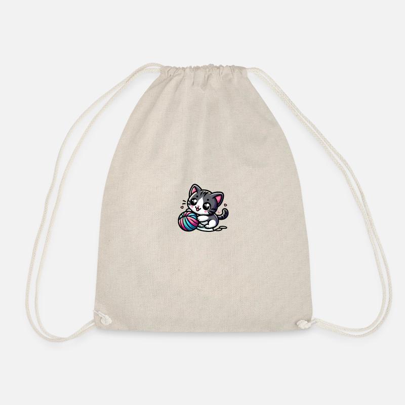 Cute Cat - Drawstring Bag - nature