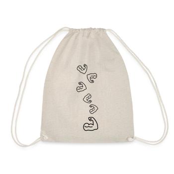 Muscles dumbbell icon - Drawstring Bag - nature - Front