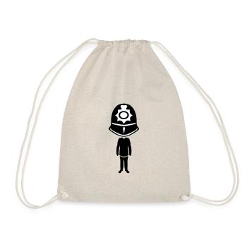 bobby English gendarme bobbys helmet 1 - Drawstring Bag - nature - Front