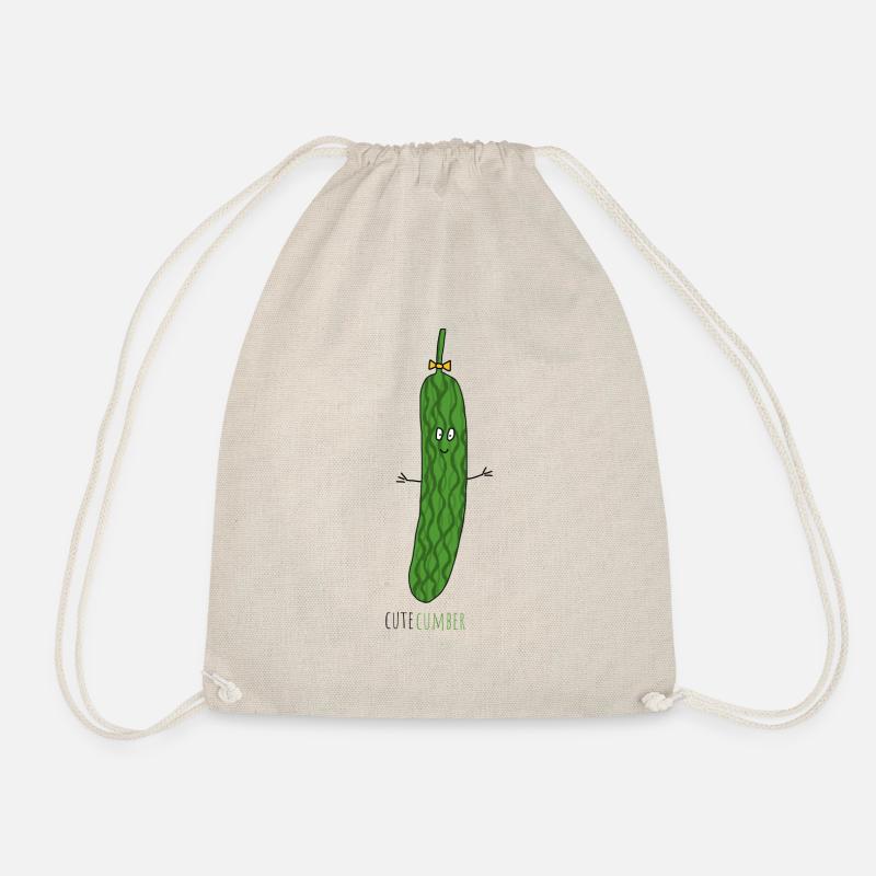 Cutecumber - süße Gurke - Turnbeutel - Natur