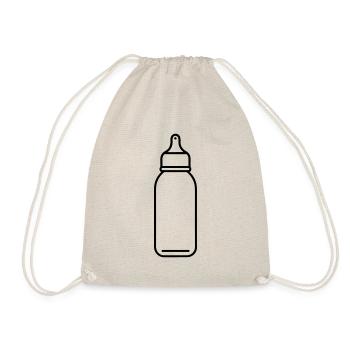 Flasche - Turnbeutel - Natur - Vorne