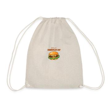 National Hamburger Day - Tag des Hamburgers - Turnbeutel - Natur - Vorne