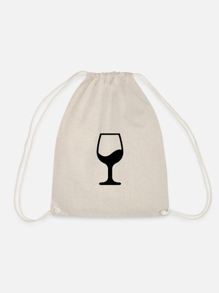 Ein Glas Wein - Turnbeutel - Natur