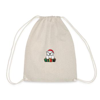 Polar Bear Christmas Comic Gifts Polar Bear - Drawstring Bag - nature - Front