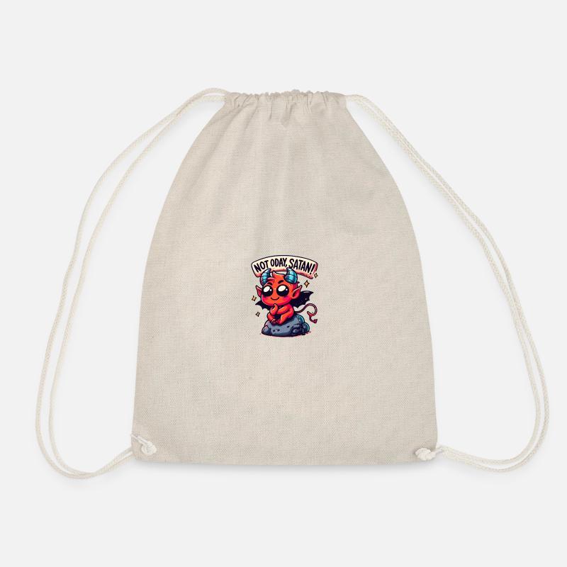 devil Not Today Satan - Drawstring Bag - nature