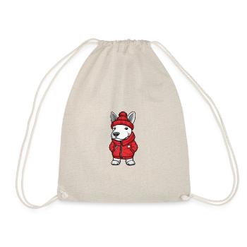 Bull Terrier Dog Stylish - Drawstring Bag - nature - Front