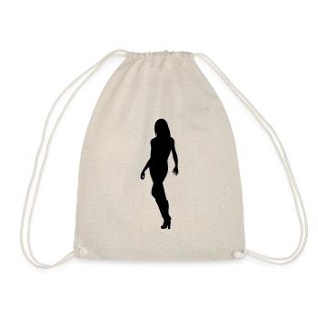 Woman body Silhouette vector design - Drawstring Bag - nature - Front