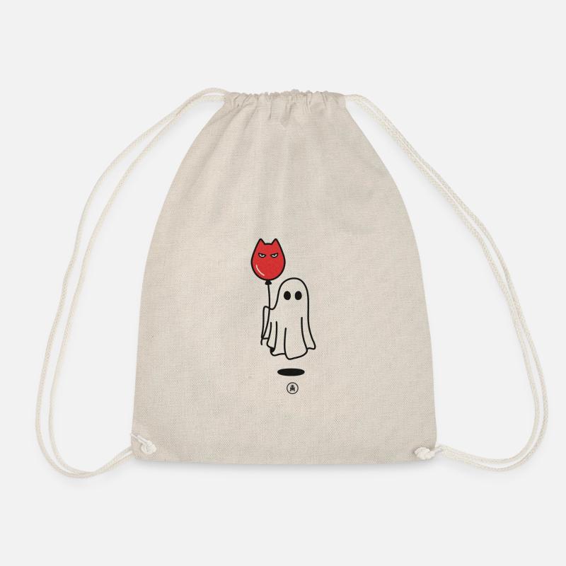 HALLOWEEN CAT BALLOON - Drawstring Bag - nature