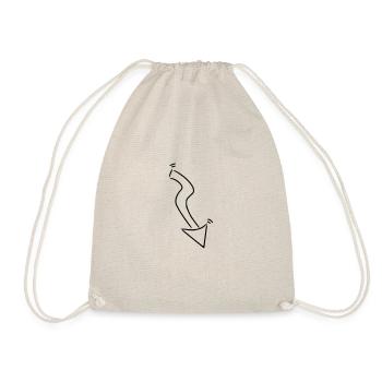 Arrow Drawing Sketch Black - Drawstring Bag - nature - Front