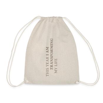 Pressure back center under hood - Drawstring Bag - nature - Front