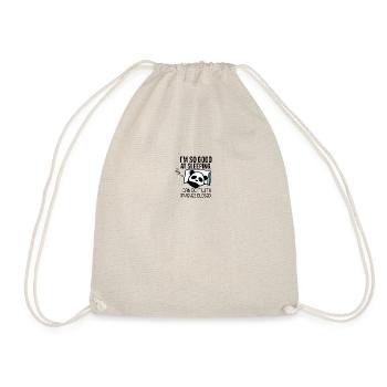 Panda master chilling in sleeping bed sleepyhead - Drawstring Bag - nature - Front