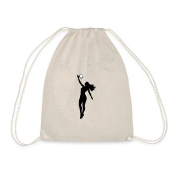 Volleyball Spielerin Symbol - Turnbeutel - Natur - Vorne