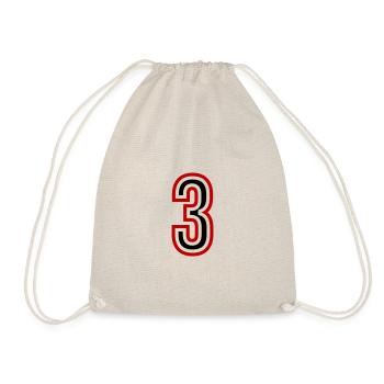 3 Number Years Jersey - Drawstring Bag - nature - Front