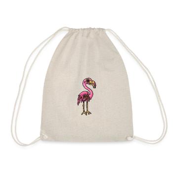 Flamingo Halloween Tier - Turnbeutel - Natur - Vorne