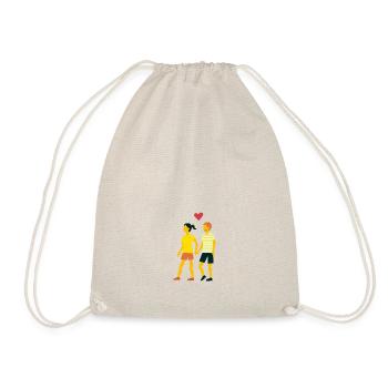Couple dans l’amour coeur graphique / illustration - Sac de sport léger - nature - Devant