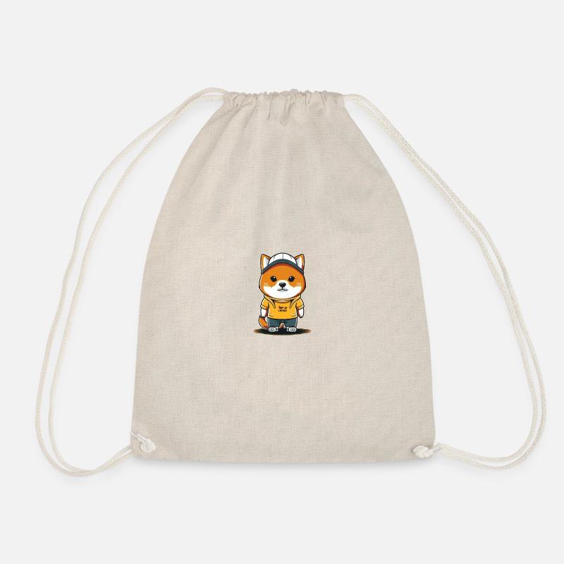 Cool Dog3 - Drawstring Bag - nature