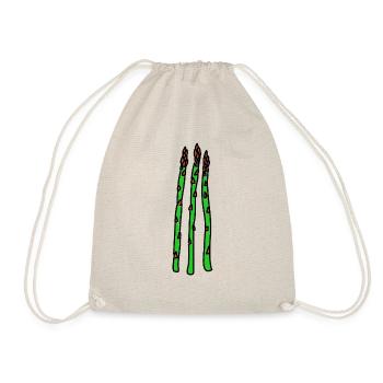 Green Asparagus Doodle - Drawstring Bag - nature - Front