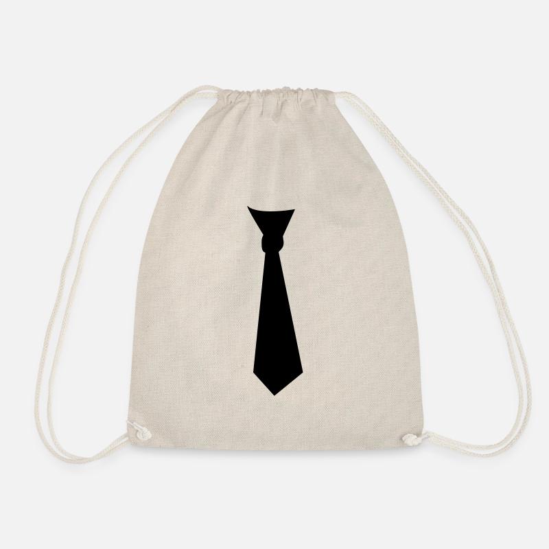 black tie | Tie tie - Drawstring Bag - nature
