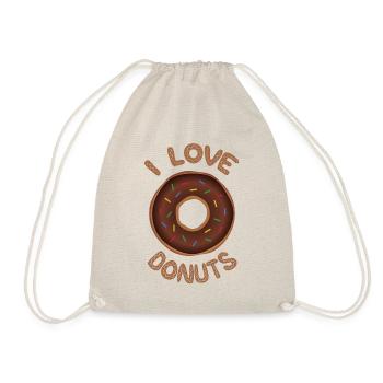 Donut choc - Drawstring Bag - nature - Front