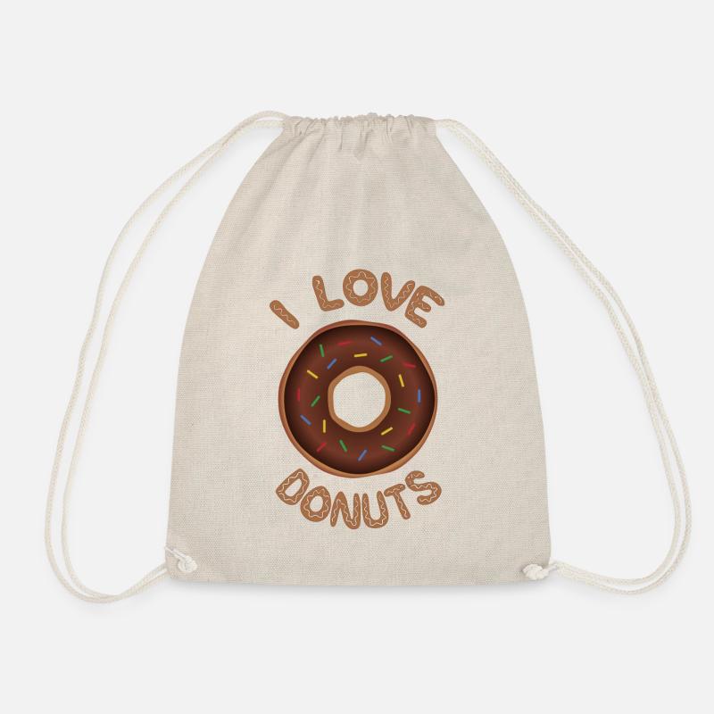 Donut choc - Drawstring Bag - nature
