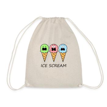 Ice Cream Ice Scream Lustiger Neuheitsentwurf - Turnbeutel - Natur - Vorne