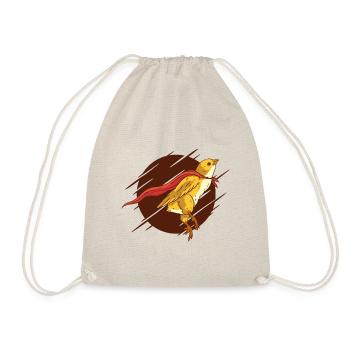 Super Bird, Super Chicken, - Drawstring Bag - nature - Front