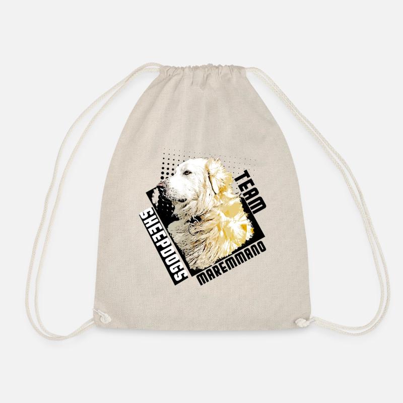 Team Maremmano Sheepdog Pastore Abruzzese Hund - Turnbeutel - Natur