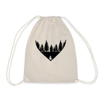 Ein Herz für den Wald mit kleinen Tierchen T-Shirt - Turnbeutel - Natur - Vorne