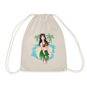 Hawaiian Mädchen Sexy Urlaub Fantasy Sex Erotisch - Turnbeutel - Natur - Vorne