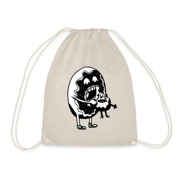 Donut Dark Grufti Gothic Fantasy Horror Fun - Drawstring Bag - nature - Front