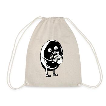 DONUT HORROR DARK GRUFTI GOTHIC SKULL DARK - Drawstring Bag - nature - Front
