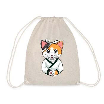 Sushi Katze Kimono Asien Fantasy Länder Japan süß - Turnbeutel - Natur - Vorne