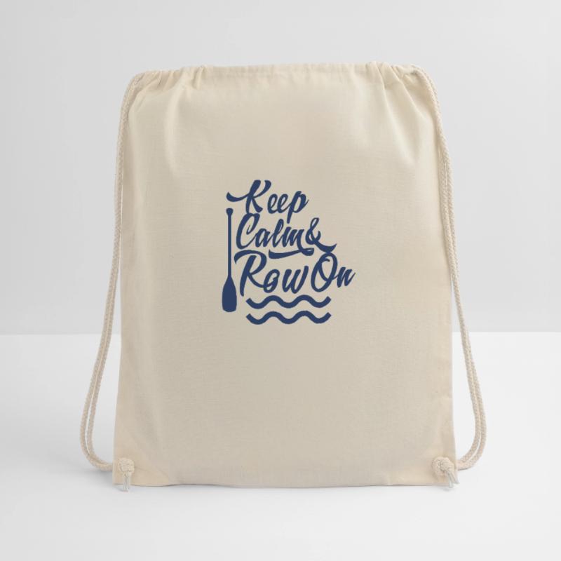 Rowing Rowing Rowing Rowing Rowing Rowing Boat Drawstring Bag