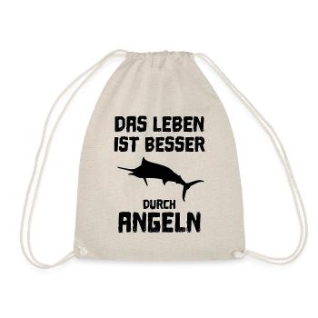 Angel Angler Spruch - Turnbeutel - Natur - Vorne