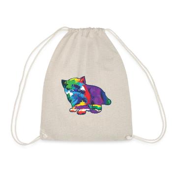 Bébé chat en couleurs colorées Fantasy - Sac de sport léger - nature - Devant